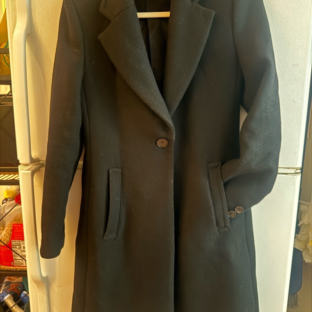 Zara Black Trench Coat Classic Design